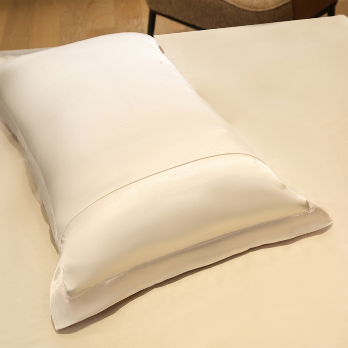 91家纺网 家纺一手货源 找家纺 凯森家纺 2024重磅单面纯真丝枕套桑蚕丝枕芯套单人枕头套 樱花粉