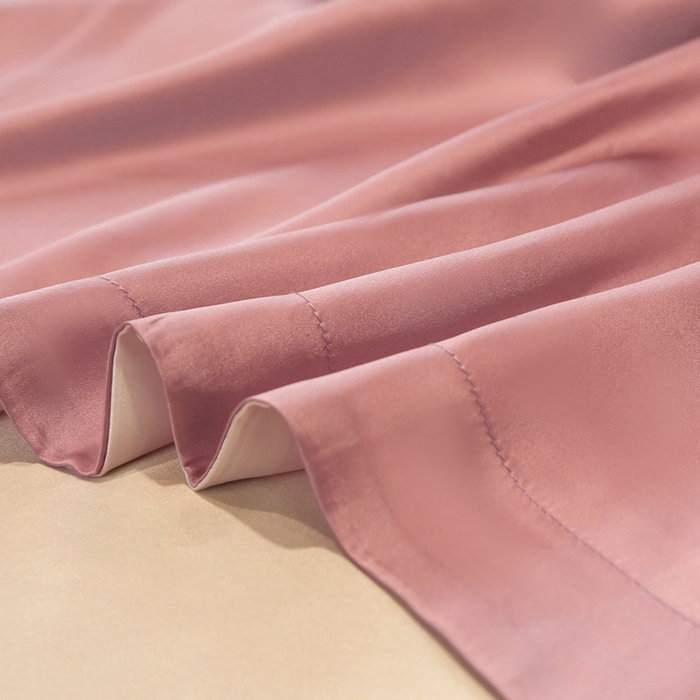 91家纺网 家纺一手货源 找家纺 凯森家纺 2024重磅单面纯真丝枕套桑蚕丝枕芯套单人枕头套 樱花粉