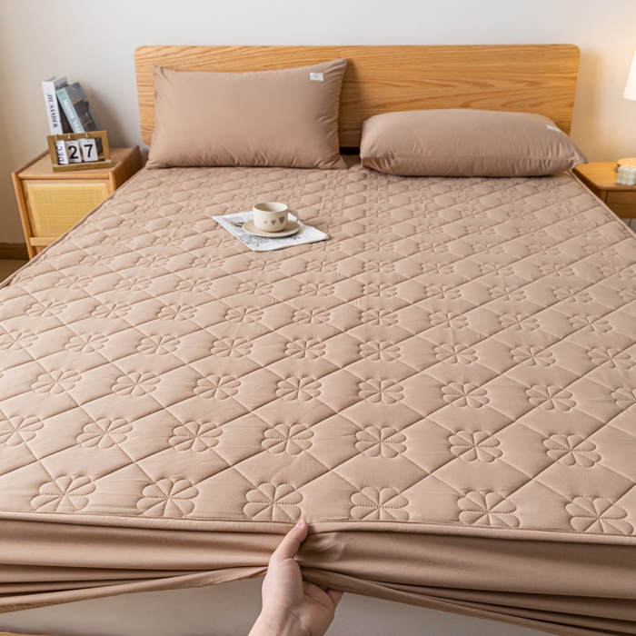 91家纺网 家纺一手货源 找家纺 （总）ab家纺 2024新款40支全棉纯色夹棉床笠