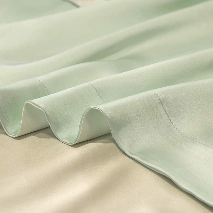 91家纺网 家纺一手货源 找家纺 凯森家纺 2024重磅单面纯真丝枕套桑蚕丝枕芯套单人枕头套 牛油果绿