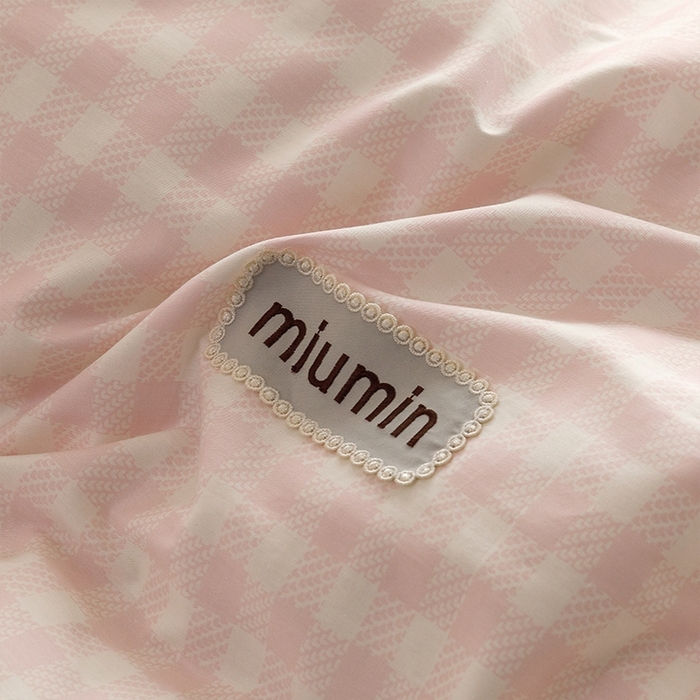 91家纺网 家纺一手货源 找家纺 金奇达家纺 2024新款40支13372全棉高定织麦四件套【活力午后】 格语-粉