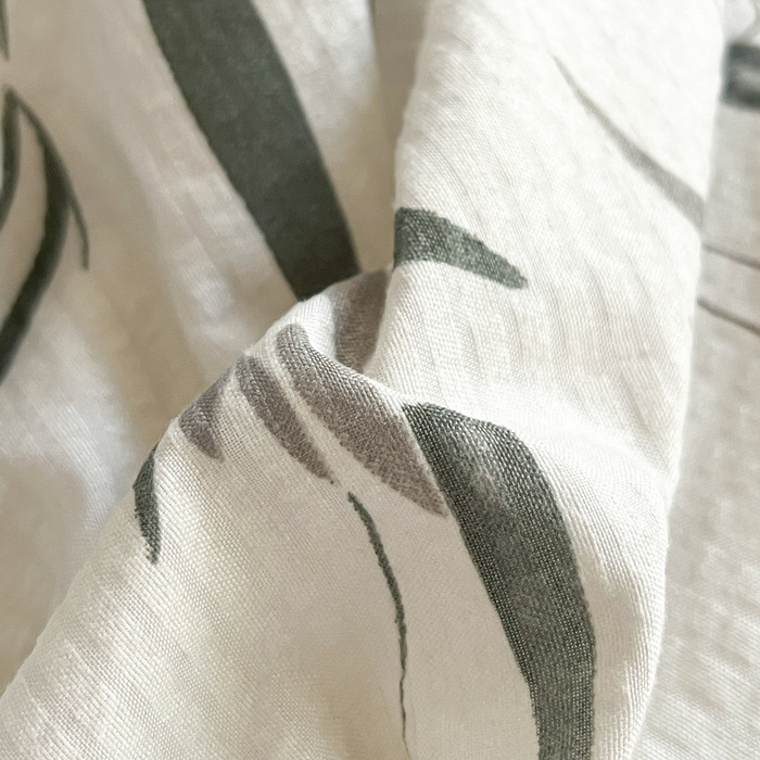 91家纺网 家纺一手货源 找家纺 慕澄 2024新款时尚印花泡泡棉花边四件套 竹影