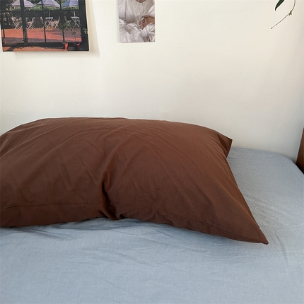 91家纺网 家纺一手货源 找家纺 （总）恋恋三季 2024新款色织水洗棉美拉德格子风四件套-赫尔学院单枕套