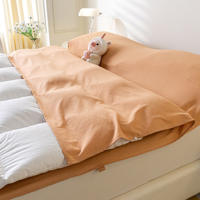 91家纺网 家纺一手货源 找家纺 梦之岛 2024新款A类泡泡棉酒店隔脏旅行睡袋 泡泡棉-焦糖色