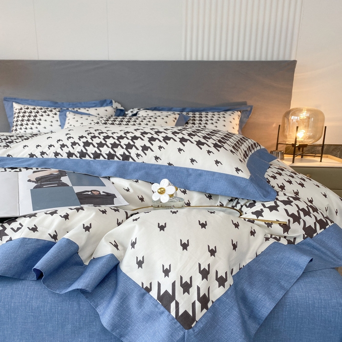 91家纺网 家纺一手货源 找家纺 金奇达 2024新款全棉宽边轻奢四件套 千寻