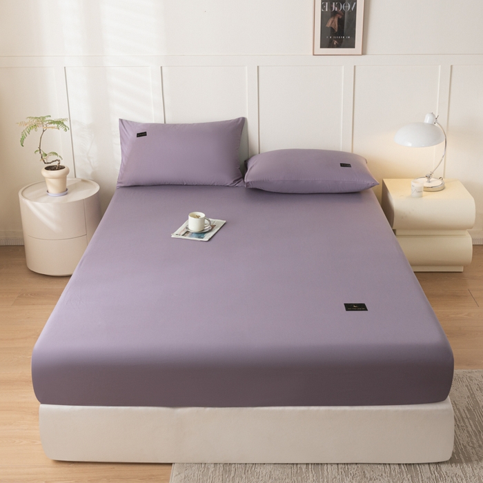 91家纺网 家纺一手货源 找家纺 鑫钰 2024新款A类新疆长绒棉床笠-星月 	 星月-魅惑紫