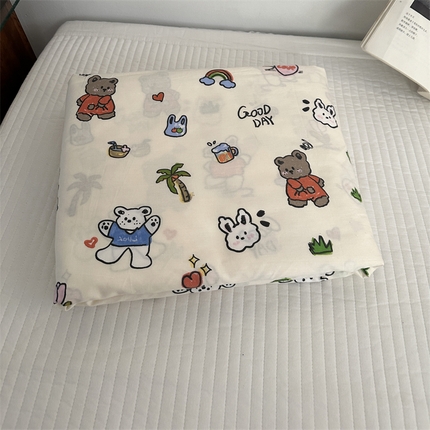 91家纺网 家纺一手货源 找家纺 恋恋三季 2024新款40支13372全棉斜纹印花被套-第一批  妮可乐园