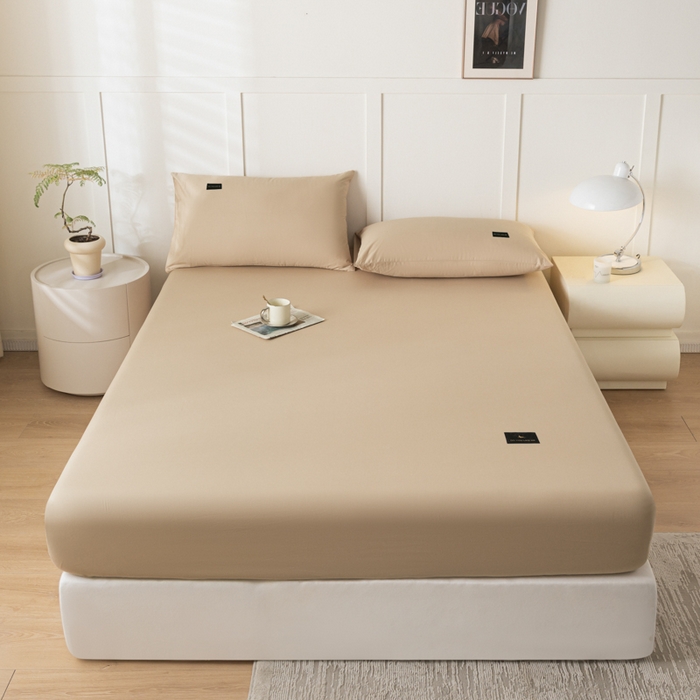 91家纺网 家纺一手货源 找家纺 鑫钰 2024新款A类新疆长绒棉床笠-星月 	 星月-香槟驼