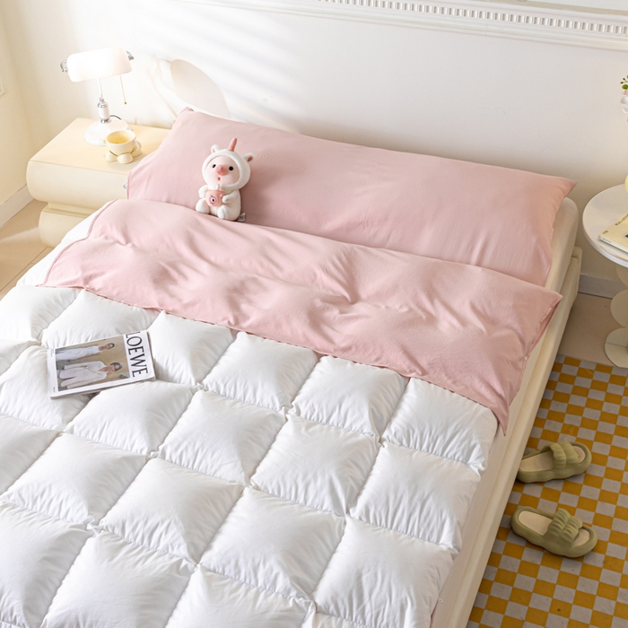 91家纺网 家纺一手货源 找家纺 梦之岛 2024新款A类泡泡棉酒店隔脏旅行睡袋 泡泡棉-奶油粉