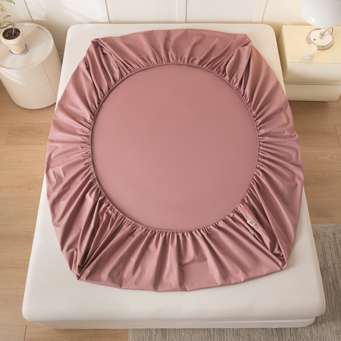 91家纺网 家纺一手货源 找家纺 鑫钰 2024新款A类新疆长绒棉床笠-星月 	 星月-美豆沙