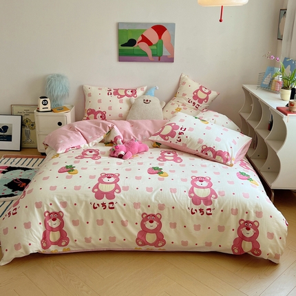 91家纺网 家纺一手货源 找家纺 （总）希文 2024新款全棉卡通印花四件套