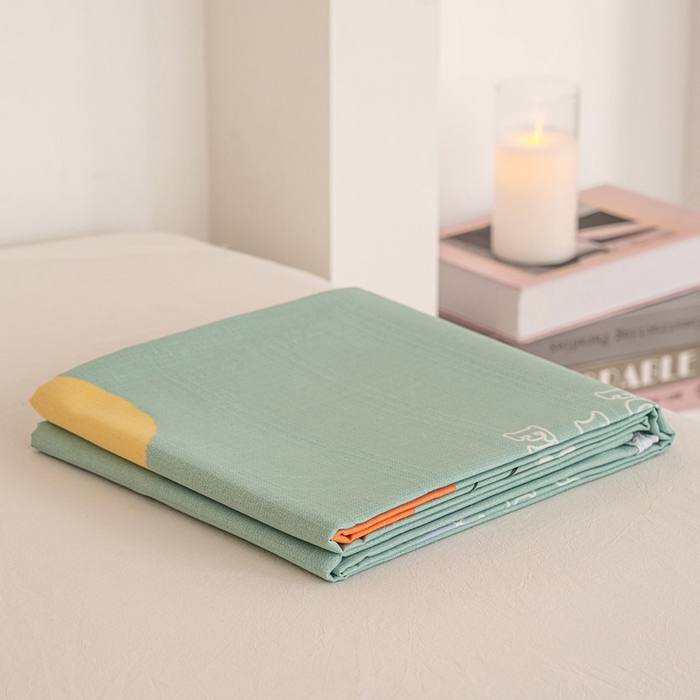 91家纺网 家纺一手货源 找家纺 首爱家纺 2025新款花边老粗布印花床单系列套件 简爱