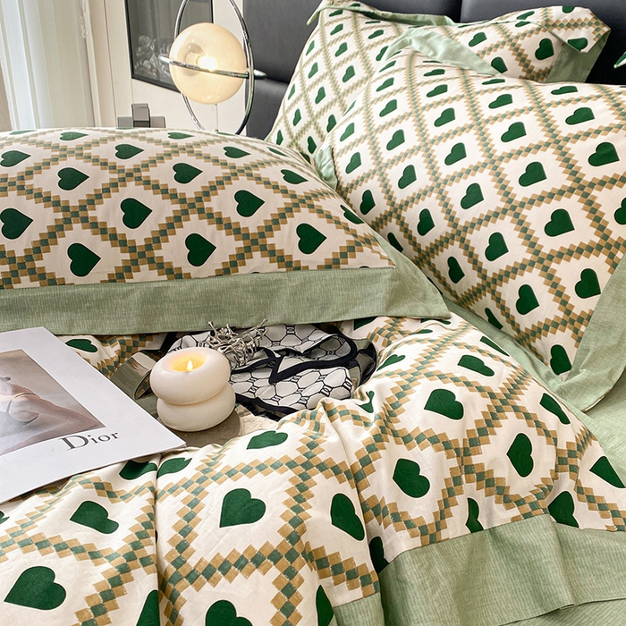 91家纺网 家纺一手货源 找家纺 金奇达 2024新款全棉宽边轻奢四件套 海贝