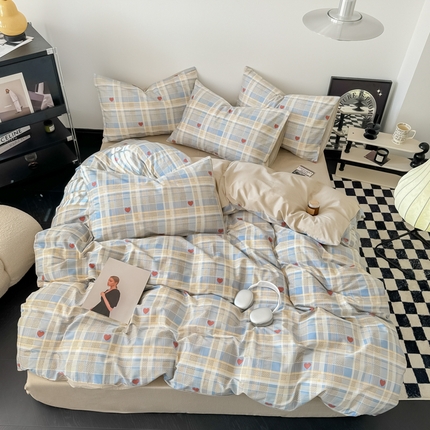 91家纺网 家纺一手货源 找家纺 （总）呗旺鹿 2024新款休闲风全棉纯棉四件套