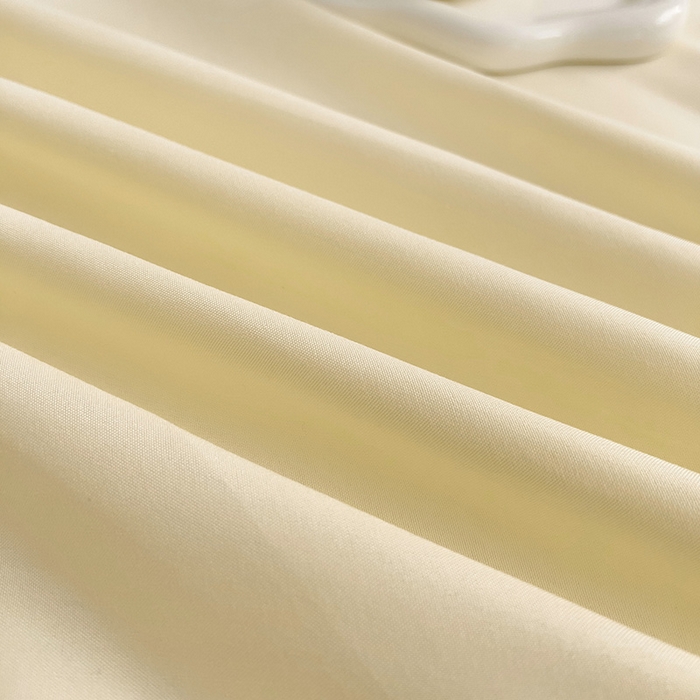 91家纺网 家纺一手货源 找家纺  楠沐家纺 2025新款纯色亲肤芦荟棉水洗棉床笠 米黄