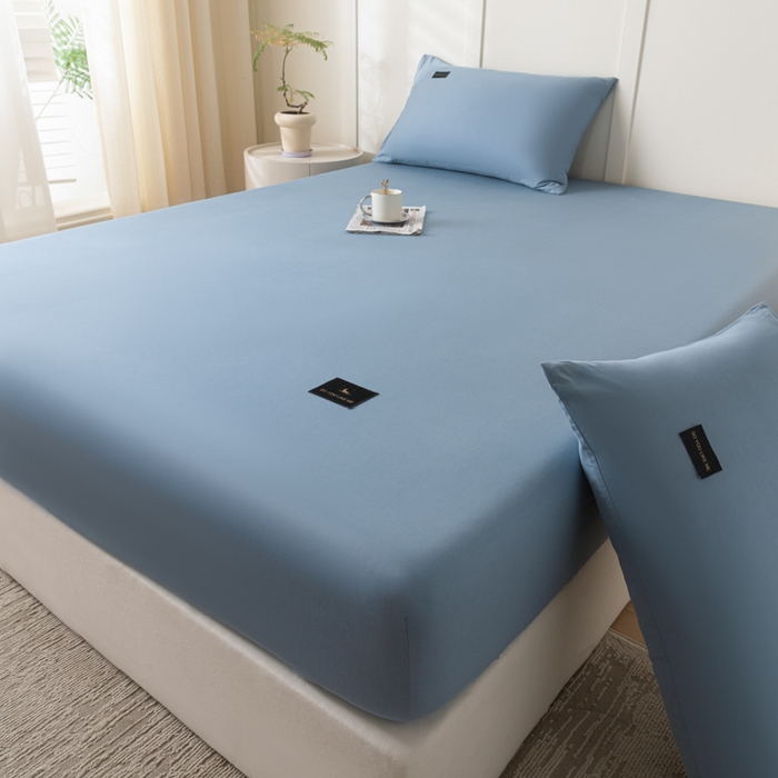 91家纺网 家纺一手货源 找家纺 鑫钰 2024新款A类新疆长绒棉床笠-星月 	 星月-钻石蓝