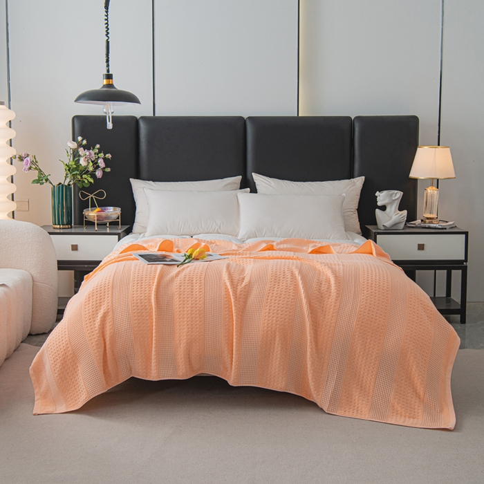 91家纺网 家纺一手货源 找家纺 雯雨家纺 2024老式怀旧A类纯棉毛巾被 蜂窝玉色