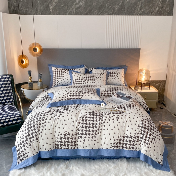 91家纺网 家纺一手货源 找家纺 金奇达 2024新款全棉宽边轻奢四件套 千寻