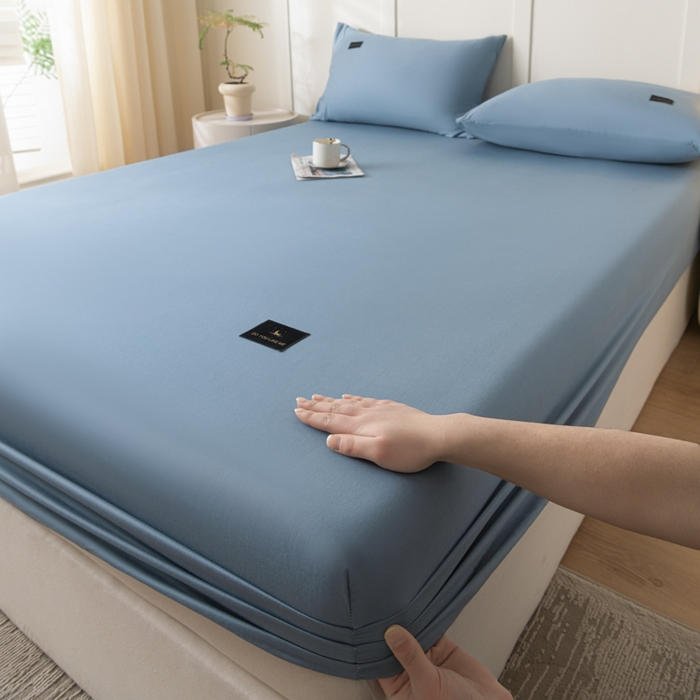 91家纺网 家纺一手货源 找家纺 鑫钰 2024新款A类新疆长绒棉床笠-星月 	 星月-钻石蓝