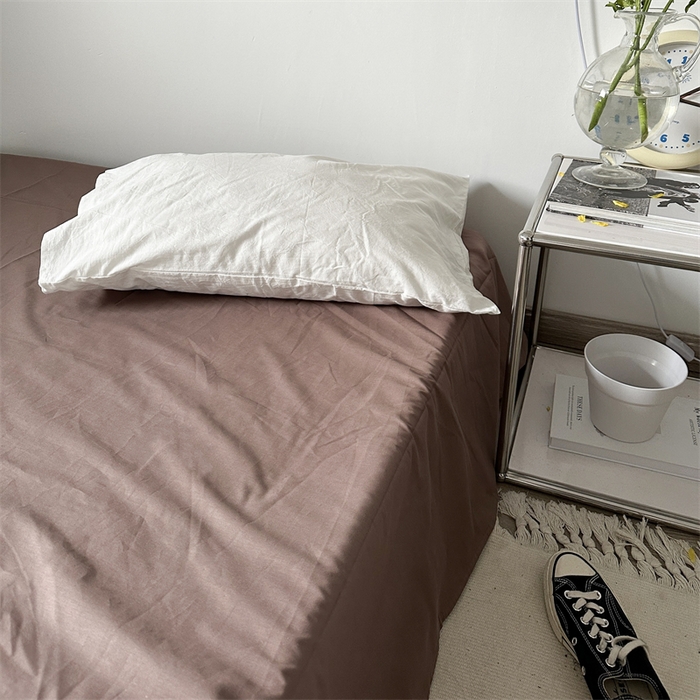 91家纺网 家纺一手货源 找家纺 恋恋三季 2024新款全棉单品床笠床单 全棉斜纹-阿罗灰