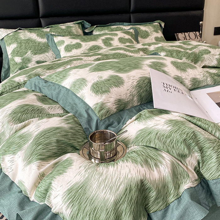 91家纺网 家纺一手货源 找家纺 金奇达 2024新款全棉宽边轻奢四件套 若梦