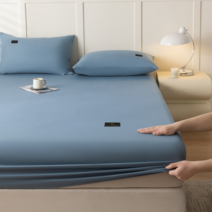 91家纺网 家纺一手货源 找家纺 鑫钰 2024新款A类新疆长绒棉床笠-星月 	 星月-钻石蓝