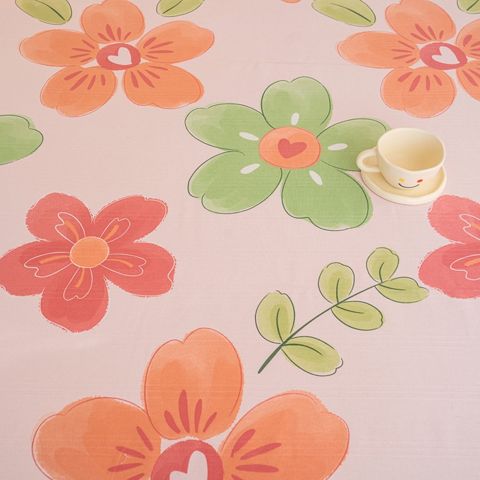 91家纺网 家纺一手货源 找家纺 首爱家纺 2025新款花边老粗布印花床单系列套件 花恋曲