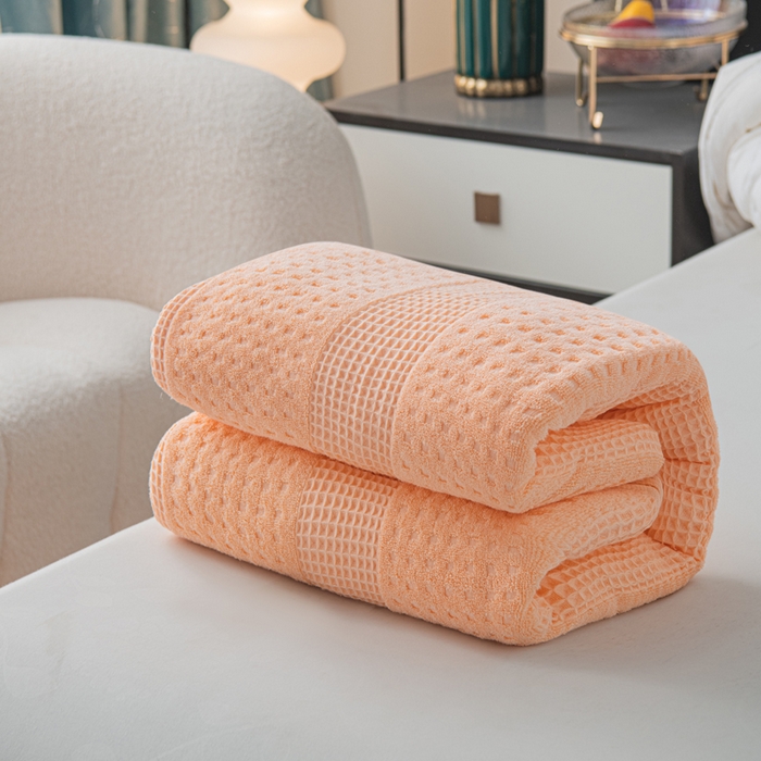 91家纺网 家纺一手货源 找家纺 雯雨家纺 2024老式怀旧A类纯棉毛巾被 蜂窝玉色