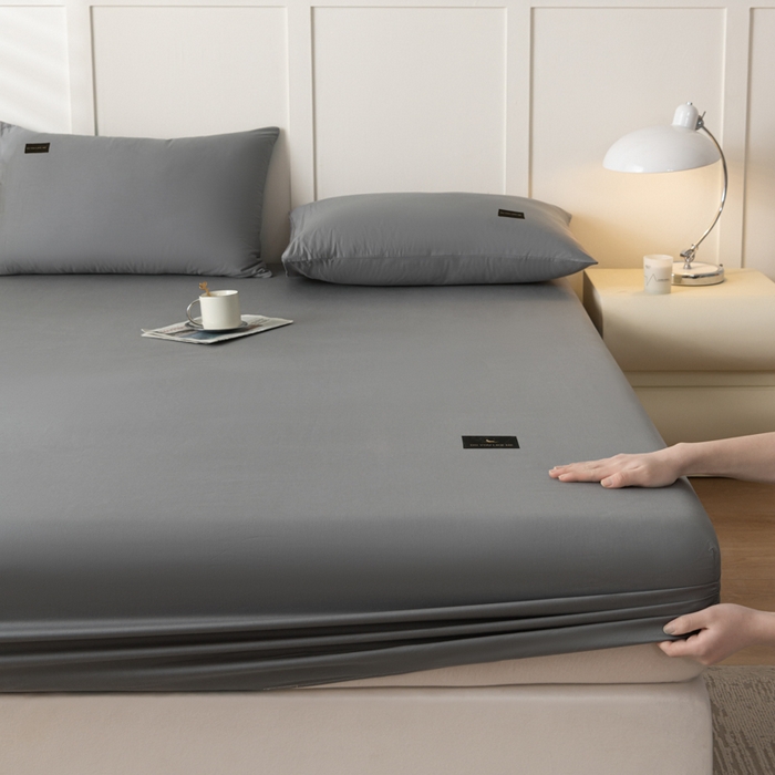 91家纺网 家纺一手货源 找家纺 鑫钰 2024新款A类新疆长绒棉床笠-星月 	 星月-雅致灰