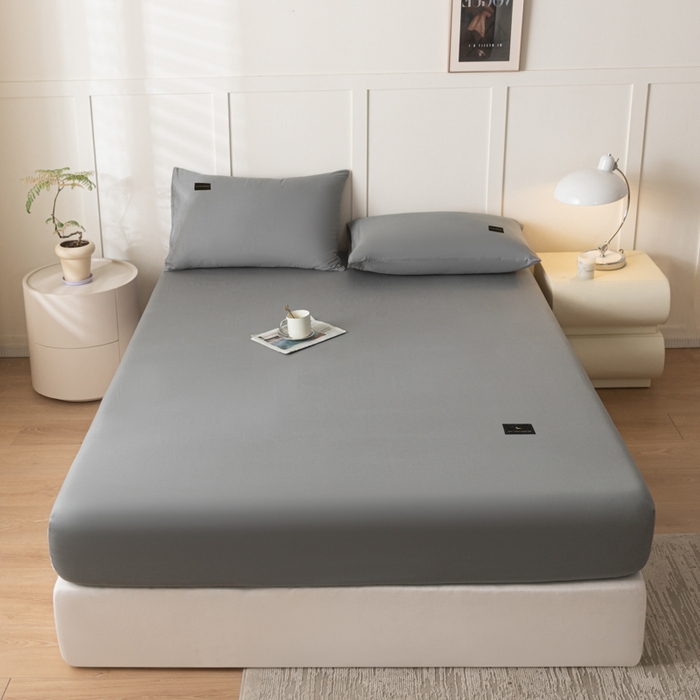 91家纺网 家纺一手货源 找家纺 鑫钰 2024新款A类新疆长绒棉床笠-星月 	 星月-雅致灰