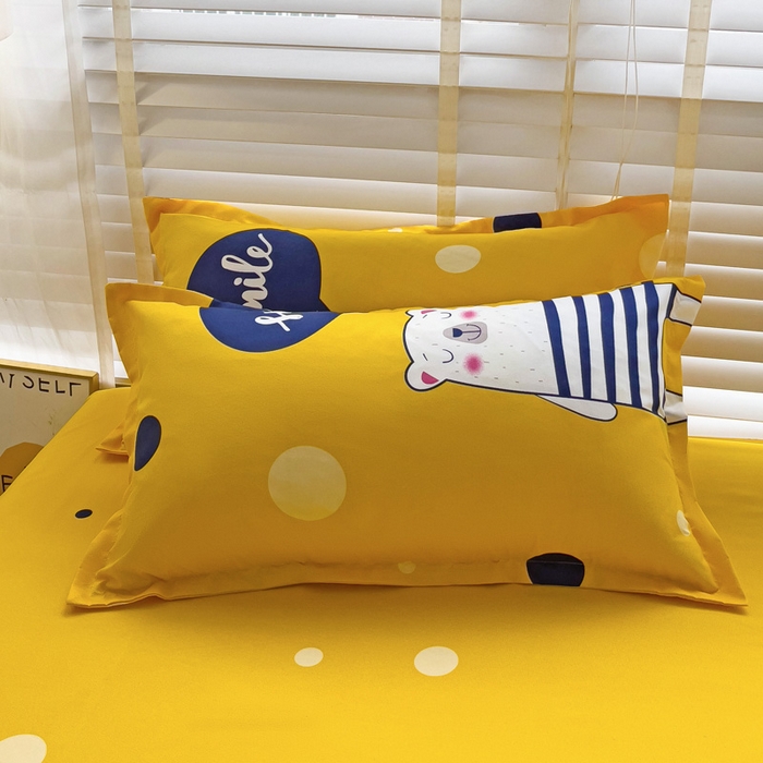 91家纺网 家纺一手货源 找家纺  楠沐家纺 2026新款印花亲肤芦荟棉水洗棉床笠 熊本