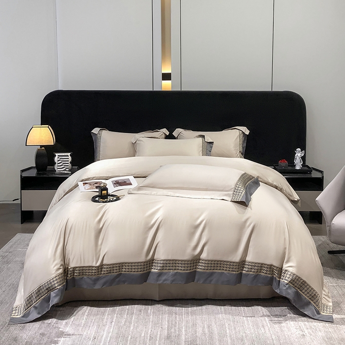 91家纺网 家纺一手货源 找家纺 （总）奥汀洛家纺 2024新款工艺款水洗真丝刺绣四件套-迪梵