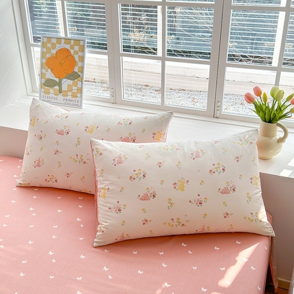 91家纺网 家纺一手货源 找家纺 （总）沐棉家居 2024新款小清新全棉13372印花单枕套