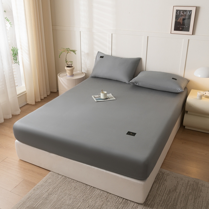 91家纺网 家纺一手货源 找家纺 鑫钰 2024新款A类新疆长绒棉床笠-星月 	 星月-雅致灰