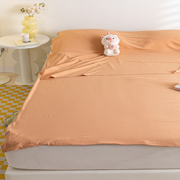 91家纺网 家纺一手货源 找家纺 梦之岛 2024新款A类泡泡棉酒店隔脏旅行睡袋 泡泡棉-焦糖色