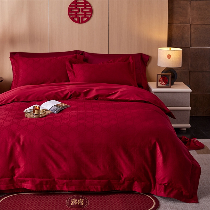 91家纺网 家纺一手货源 找家纺 （总）云胡 2024新款高精密提花四件套-在逃公主朱湛红