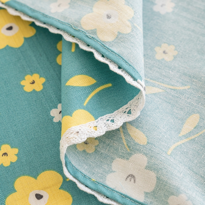 91家纺网 家纺一手货源 找家纺 首爱家纺 2025新款花边老粗布印花床单系列套件 繁花热情