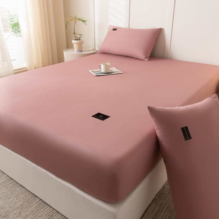 91家纺网 家纺一手货源 找家纺 鑫钰 2024新款A类新疆长绒棉床笠-星月 	 星月-美豆沙