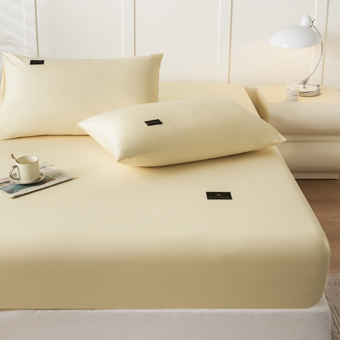 91家纺网 家纺一手货源 找家纺 （总）鑫钰 2024新款A类全棉抗菌纯色素色无印风新疆长绒棉床笠-星月 	