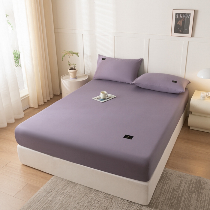 91家纺网 家纺一手货源 找家纺 鑫钰 2024新款A类新疆长绒棉床笠-星月 	 星月-魅惑紫