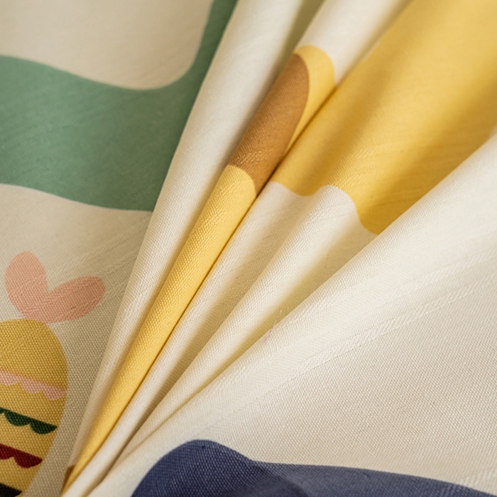 91家纺网 家纺一手货源 找家纺 首爱家纺 2025新款花边老粗布印花床单系列套件 卡通鱼恋