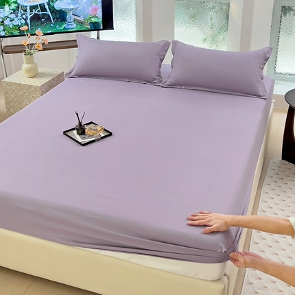 91家纺网 家纺一手货源 找家纺 （总） 楠沐家纺 2025新款纯色亲肤芦荟棉水洗棉床笠