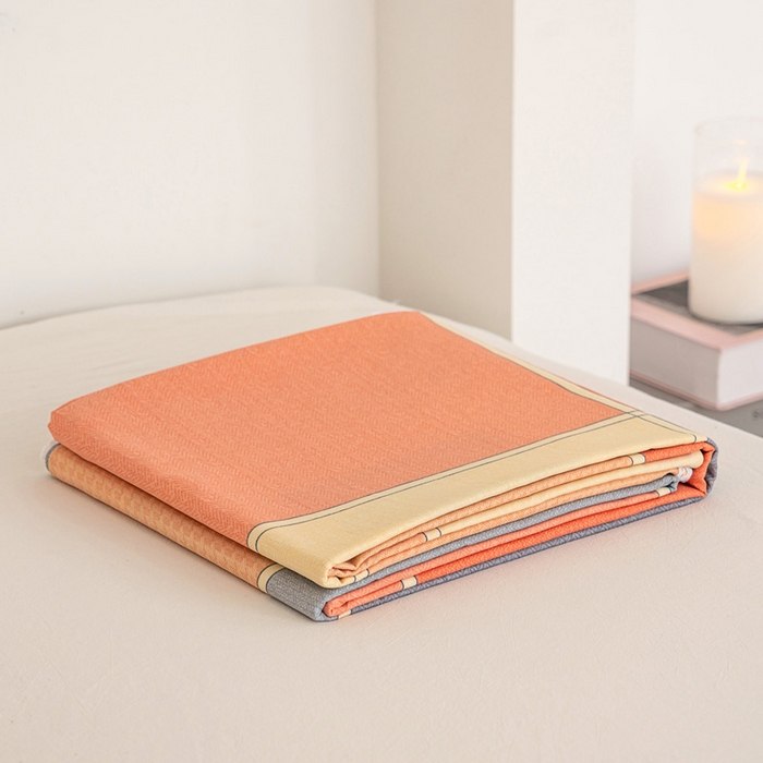 91家纺网 家纺一手货源 找家纺 首爱家纺 2025新款花边老粗布印花床单系列套件 字母风格