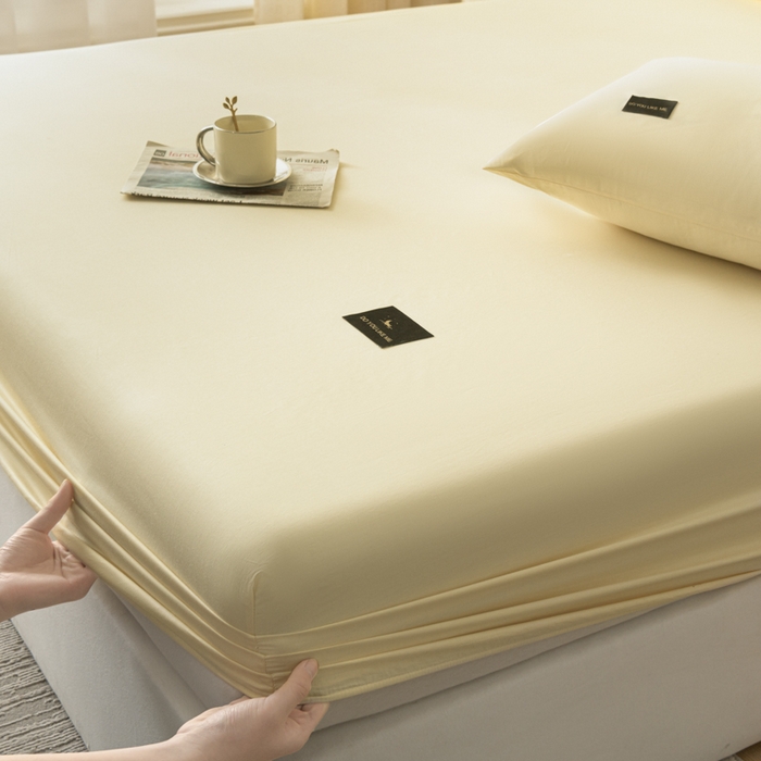 91家纺网 家纺一手货源 找家纺 鑫钰 2024新款A类新疆长绒棉床笠-星月 	 星月-奶油黄