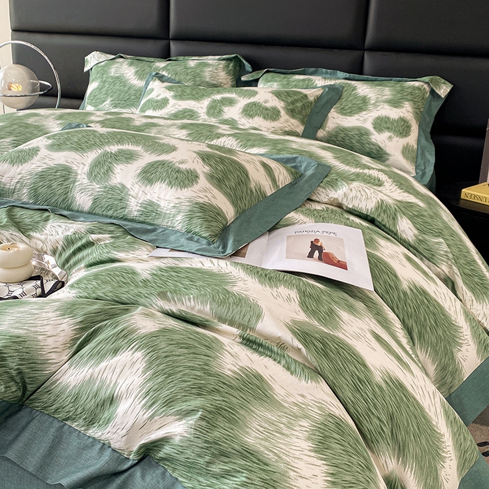 91家纺网 家纺一手货源 找家纺 金奇达 2024新款全棉宽边轻奢四件套 若梦