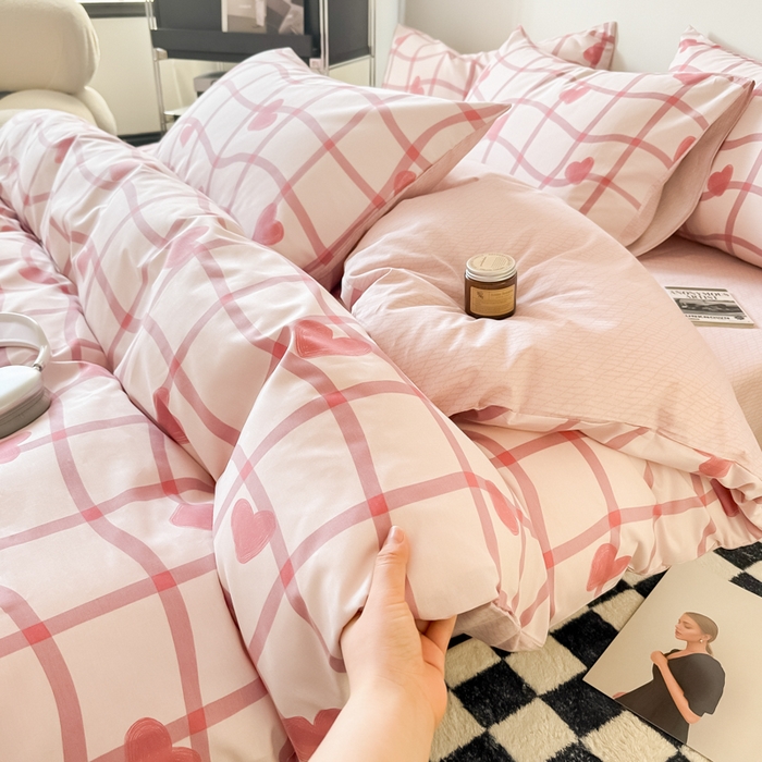 91家纺网 家纺一手货源 找家纺 （总）呗旺鹿 2024新款休闲风全棉纯棉四件套