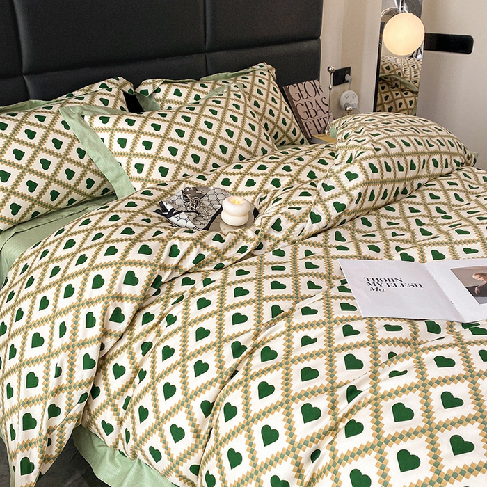 91家纺网 家纺一手货源 找家纺 金奇达 2024新款全棉宽边轻奢四件套 海贝