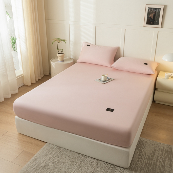 91家纺网 家纺一手货源 找家纺 鑫钰 2024新款A类新疆长绒棉床笠-星月 	 星月-茱萸粉