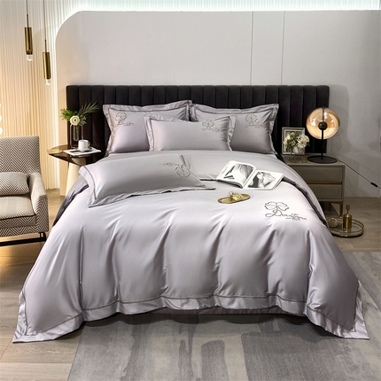 91家纺网 家纺一手货源 找家纺 （总）玖玖爱家纺 2024新款160支双股长绒棉小香风系列四件套