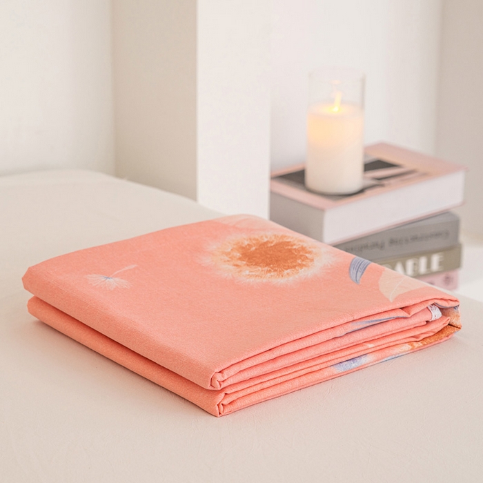 91家纺网 家纺一手货源 找家纺 首爱家纺 2025新款花边老粗布印花床单系列套件 蒲影花香